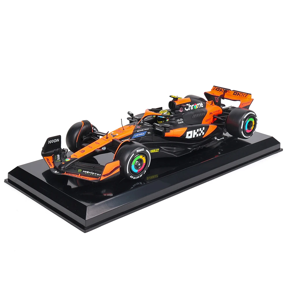 Bburago 1:24 McLaren F1 Team 4 # Lando Norris 81 # Oscar Piastri Druckguss-Automodell Geschenkspielzeug Ferrari Red Bull Mercedes Benz – Detail 8
