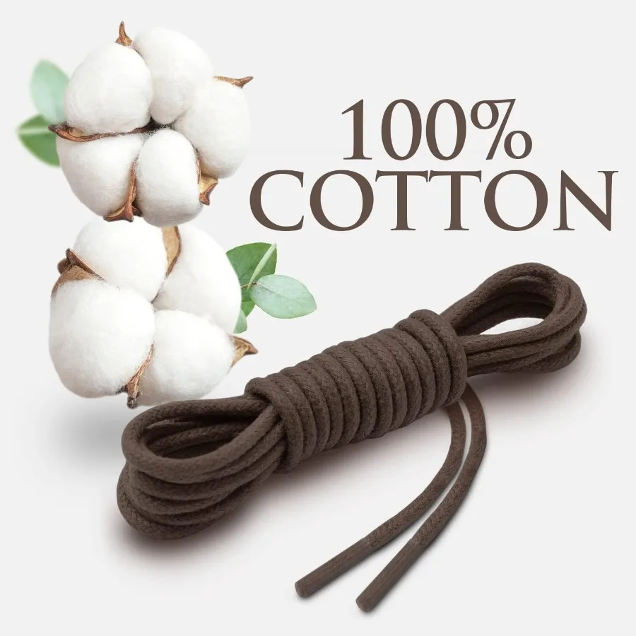 Gewachste Schnürsenkel für Abendschuhe – rundes Oxford für Herren – mehrere Längen und Farben erhältlich