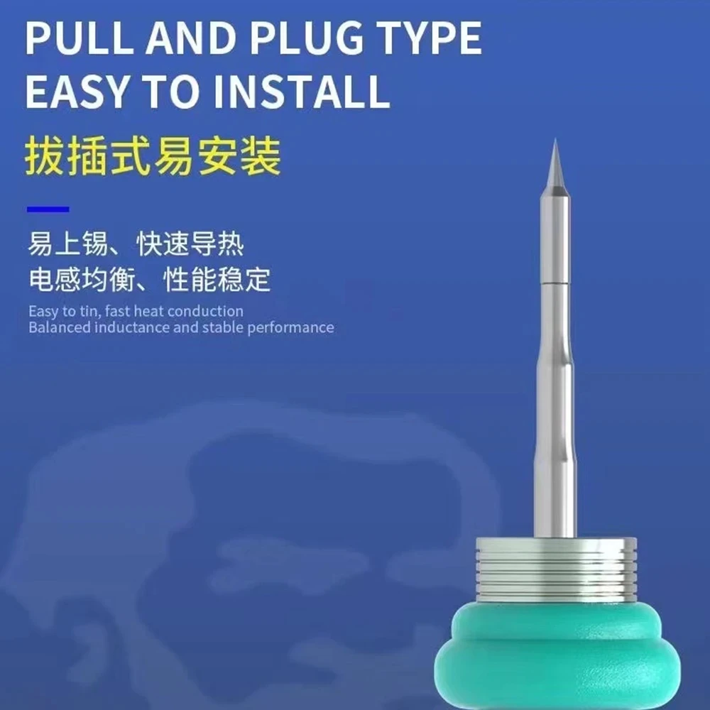 طرف مكواة لحام دقيق ميكانيكي، C210، TI، TS، SK، صفائح في طرف مدبب 1s، شفرة الكوع، قلب مكواة لحام لـ SMD #2