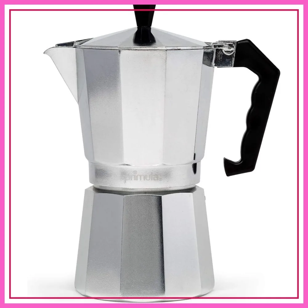 

Stovetop Espresso Maker, Moka Pot for Italian & Cuban Coffee, 9 Cups, Silver