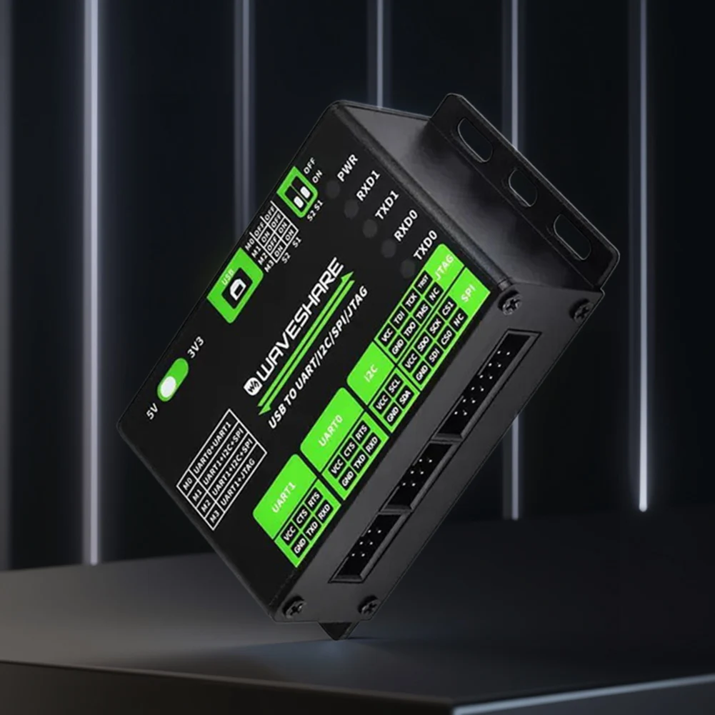 USB To UART/I2C/SPI/JTAG Adapter Converter Supports Multiple Interfaces USB To 2-ch UART USB To 1-ch UART + 1-ch I2C + 1-ch SPI