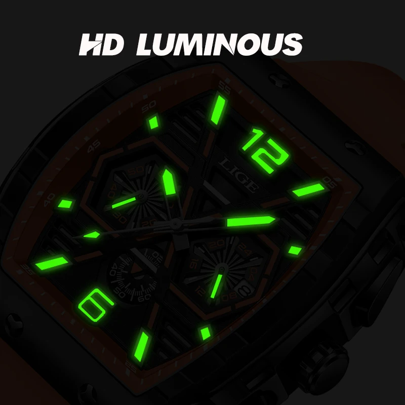LIGE Top Brand Men's Watches Classic Roman Scale Dial Luxury Wrist Watch for Man Original Quartz Waterproof Luminous Male reloj