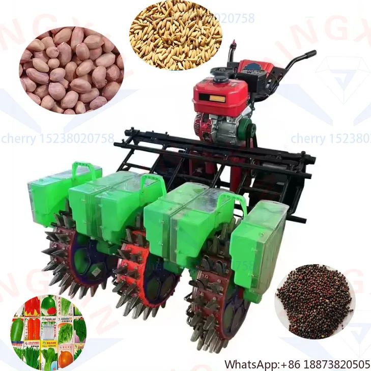 

New Hand-Push Self-Propelled Corn Soybean Peanut Planter Seeder Gasoline 2/3 Rows Planter Multi-Planting Seeders on Sale