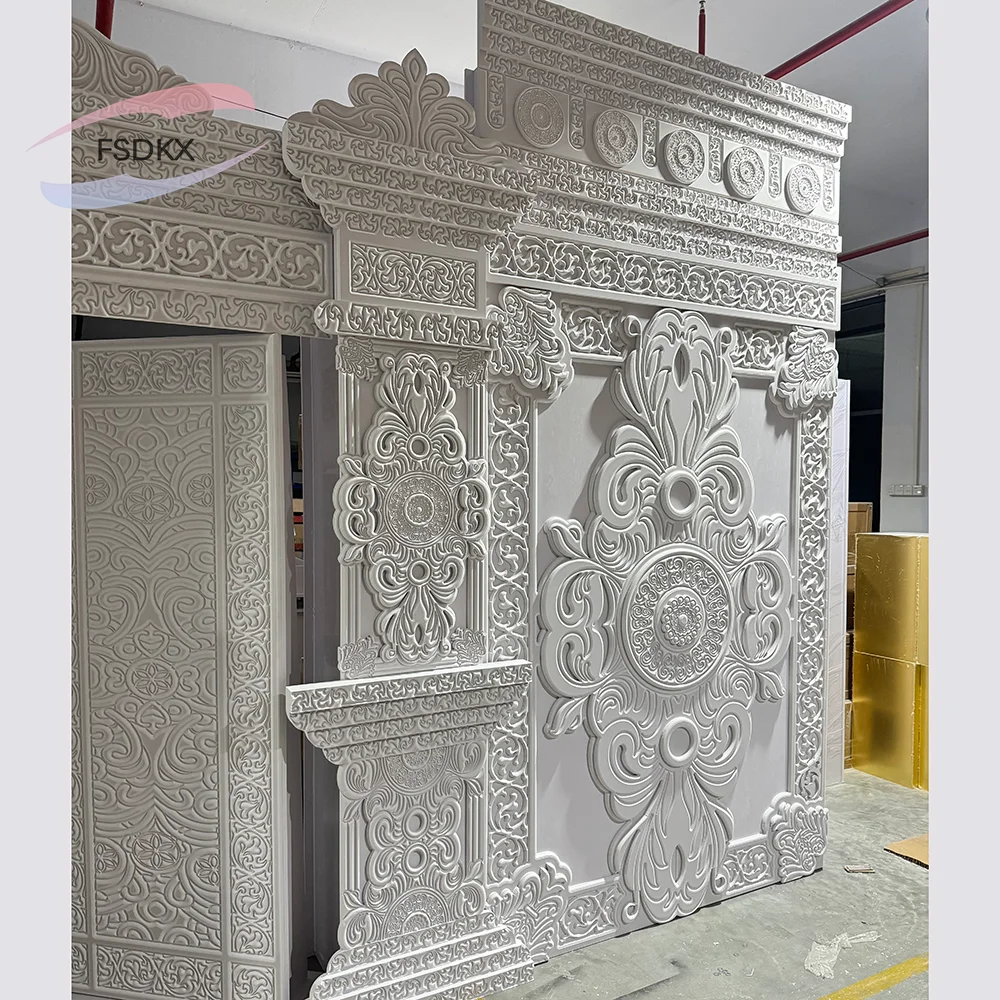 Elegant Arch Stage Backdrop For Event Stage Indian Backdrop White Castle Backdrop