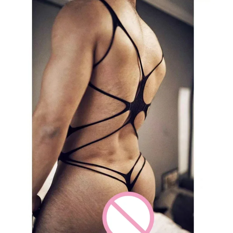 شبكة صيد السمك ارتداءها للرجال انظر من خلال مثلي الجنس الوثن الملابس الداخلية جوارب الجسم لممارسة الجنس عيد الحب هدية مثيرة له #6