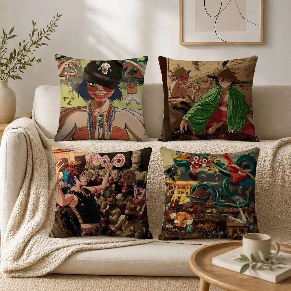 

band G-gorillaz The Mountain Pillow Case for Sofa Living Room Home office Decor Protective Cover