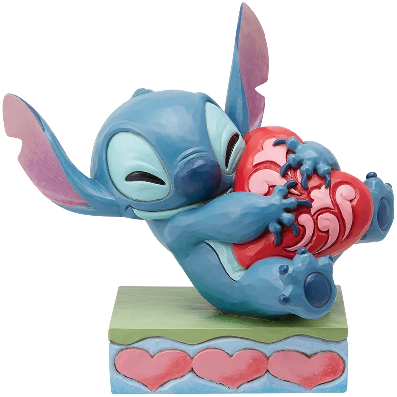 Disney Stitch Love Heart Figurka Przygoda międzygalaktyczna Kolekcjonerska postać z anime Dekoracja na biurko Pomysł na prezent na Walentynki