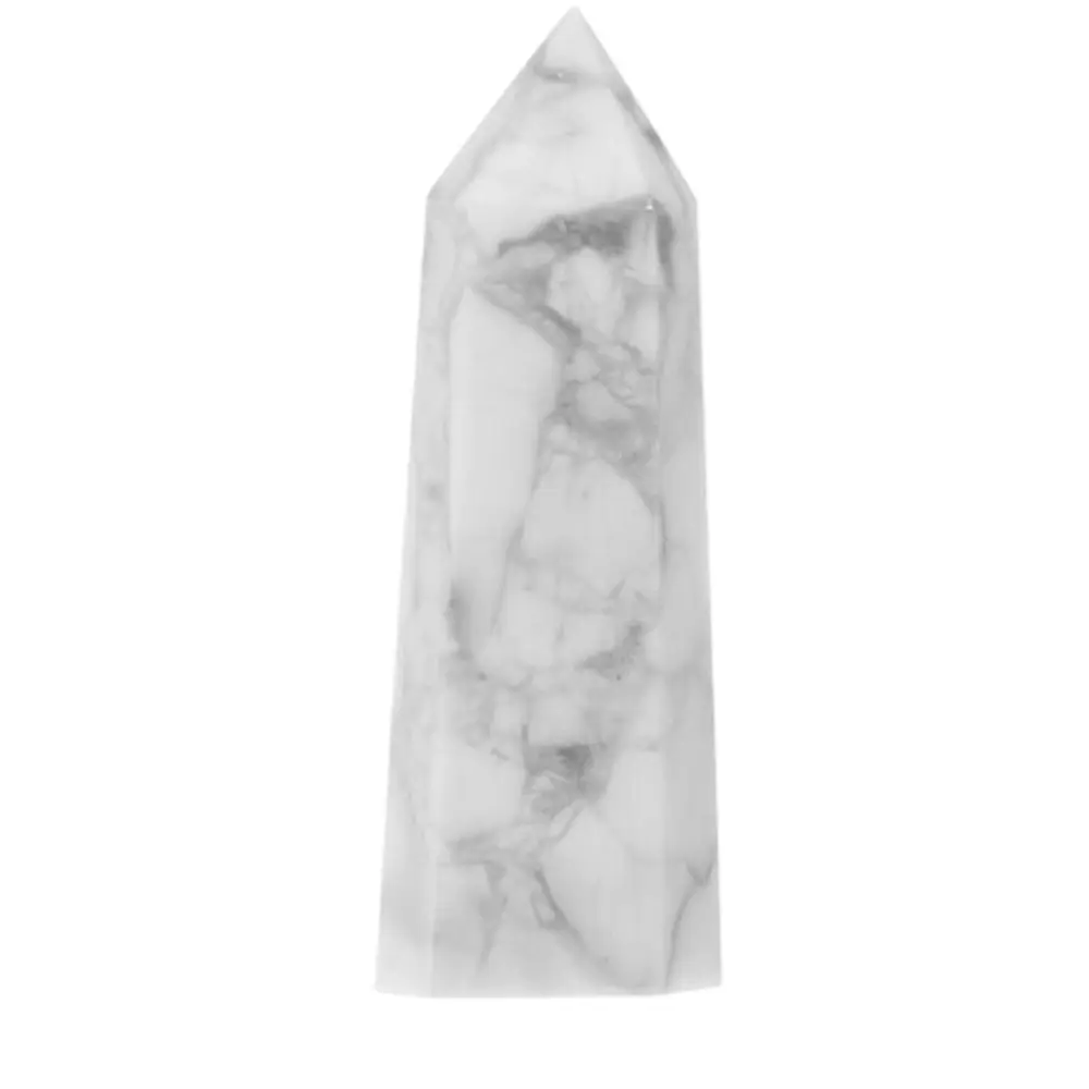 Natural Clear Quartz Column Transparency White turquoise Point Healing Stone Hexagonal Obelisk 40-80mm Wand Stone Room Decor