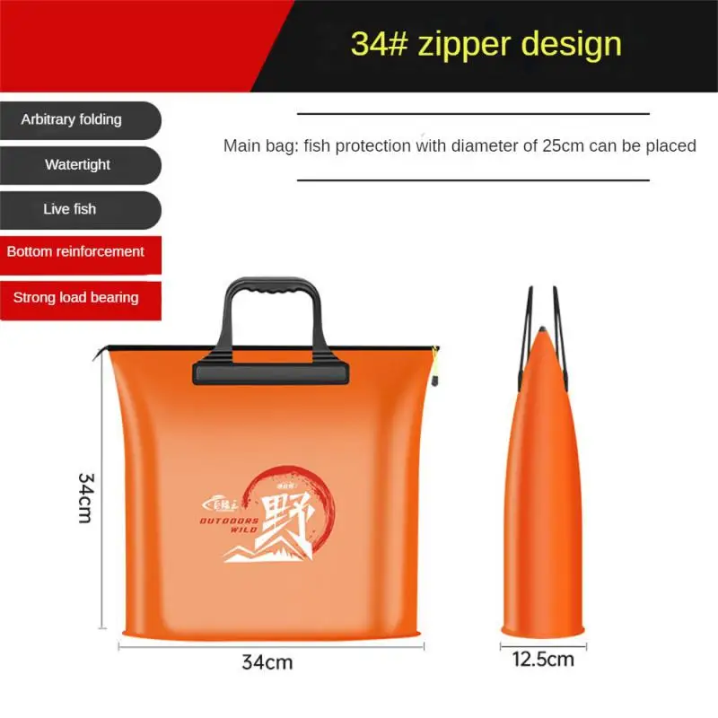 Fish Bag Eva Multifunctional Durable Portable Thickened For Fishing Handbag Live Fish Storage Case Large Capacity Foldable