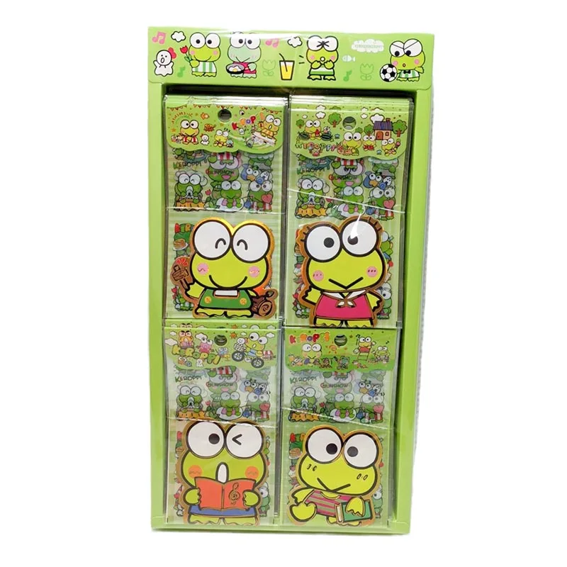 sanrio kawaii keroppi adesivos pet sapo bonito scrapbooking faca voce mesmo diario adesivo decorativo etiqueta album stick 20 pacotes por lote 01