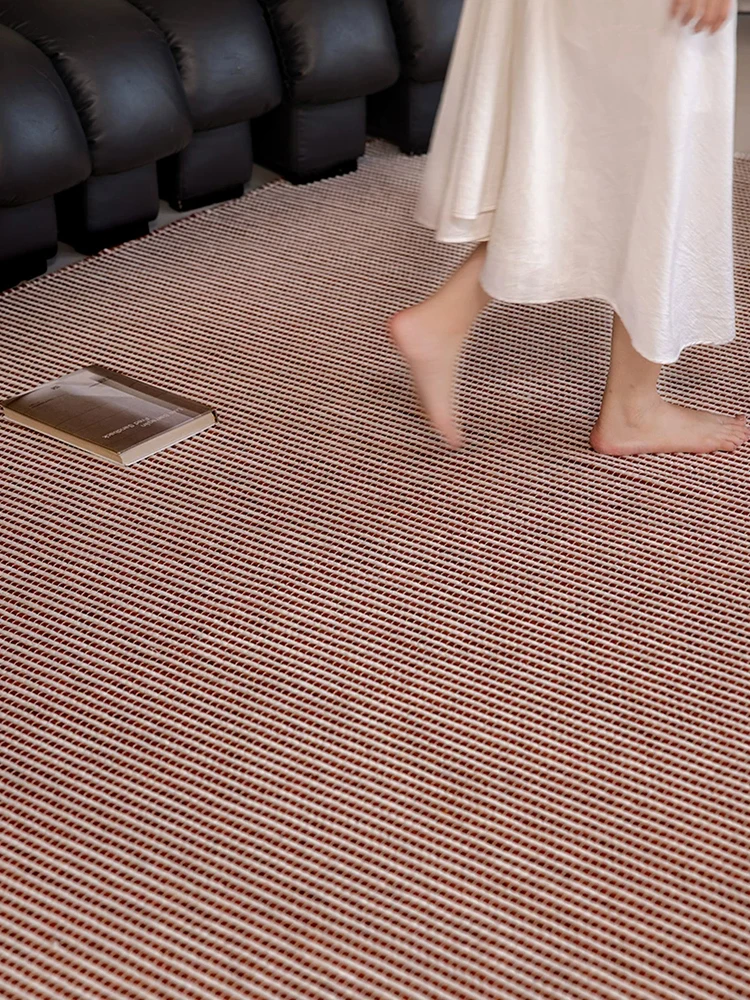 No Glue Hand Woven Cotton Carpet for Living Room Child Room Thick Soft Floor Mat Bedside Modern Rug No Glue Safety Kid Room Play