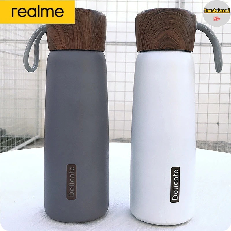 

Realme 400ml 500ml Thermos Mug 304 Stainless Steel Vacuum Flask Insulated Thermos Water Bottle Milk&Tea with Portable Gift