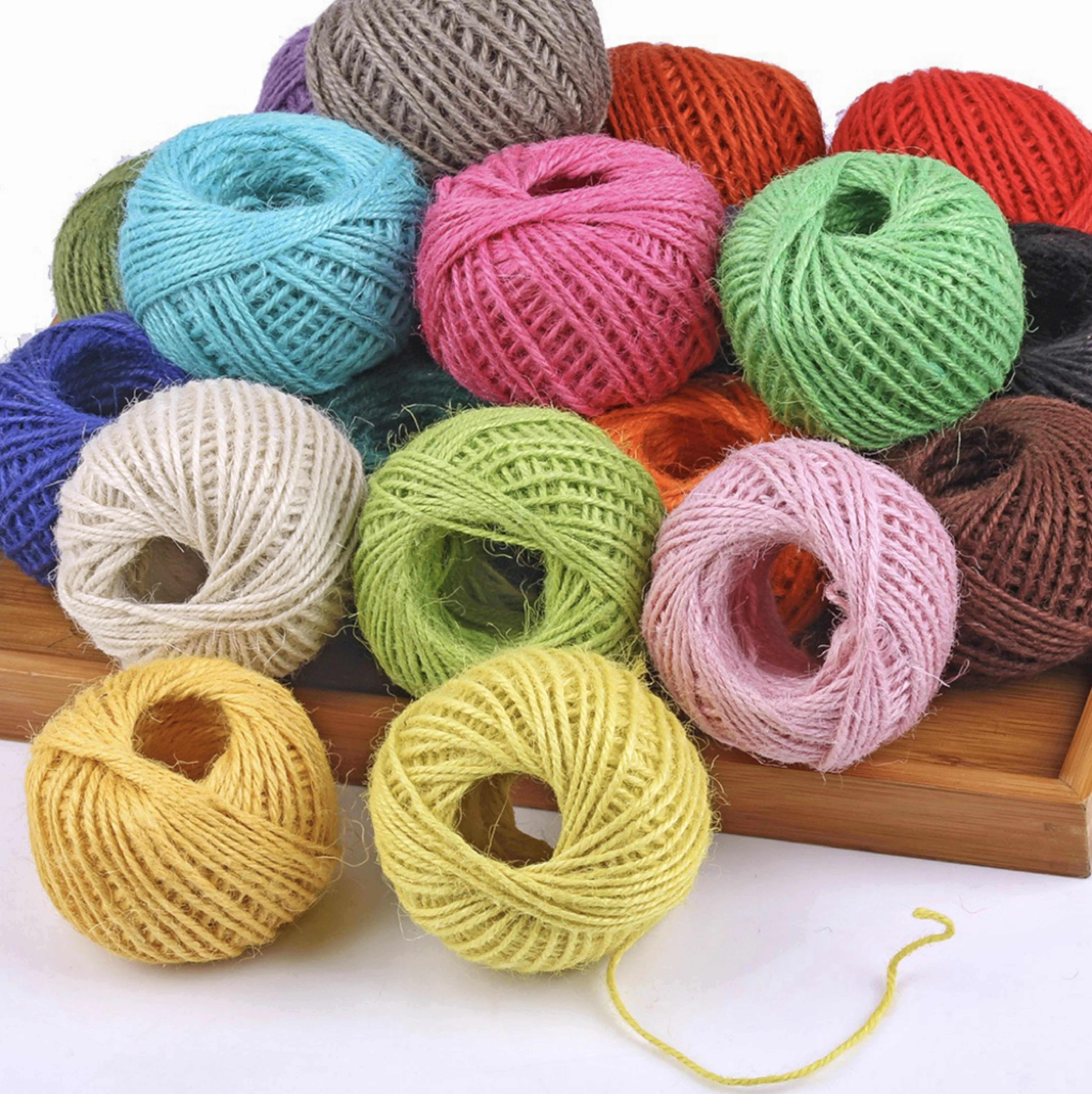 

2mm 50M/Roll Colorful Natural Jute Twine Burlap Rope Burlap String Hemp Rope For DIY Crafts Wedding Gift Christmas Decorations