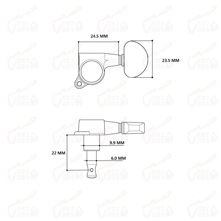 Professional Set of 3R+3L Machine head Tuners Pegs (Hole Size:10mm ) for Electric Guitars Accessories in Stock Made in Korea