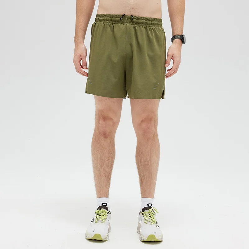 

Мужские шорты для бега 2-в-1 с подкладкой, быстросохнущие, для тренировок и занятий в спортзале, с задним карманом на молнии, внутренним карманом для телефона, светоотражающие