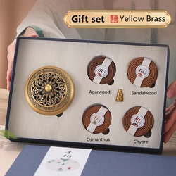 Incense burner with 4 flavors Pan incense Agarwood sandalwood cliff osmanthus indoor incense Yoga meditation incense