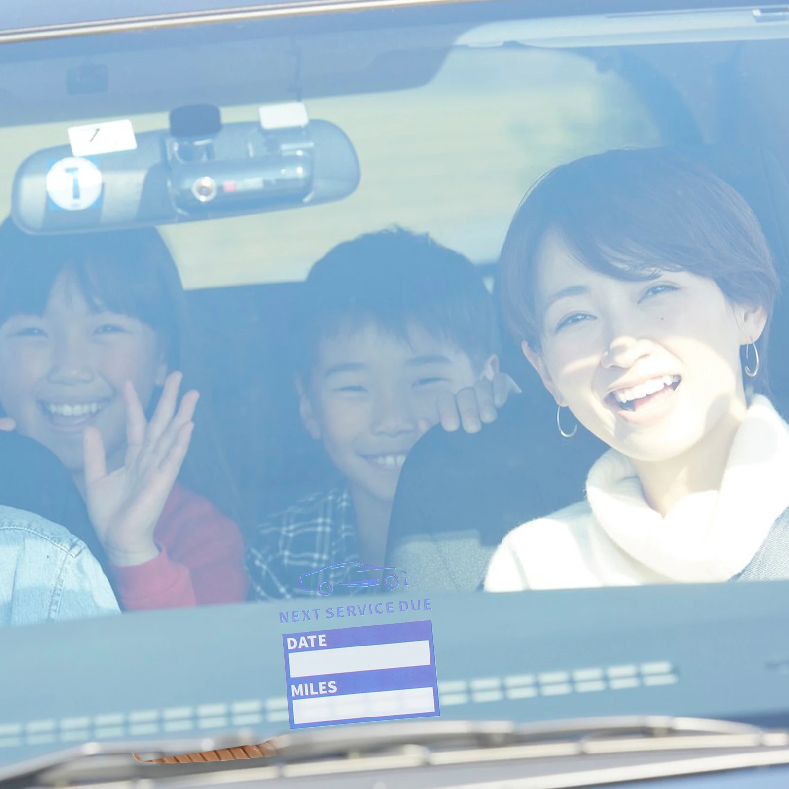 240 Car Service Tags Static Cling Windshield Stickers Waterproof Labeling Supplies Maintenance Inspection Alerts