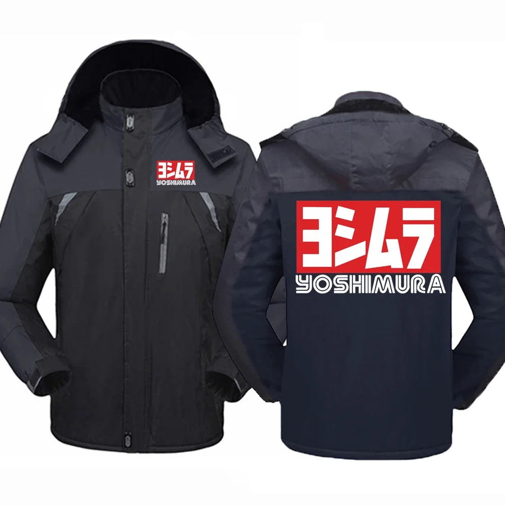 Yoshimura-Doudoune zippée à manches longues imprimée pour hommes, veste de style décontracté, coton populaire, confortable, automne, marque, 2024