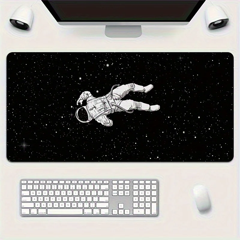 

The anti-slip rubber base of the astronaut space designed mouse pad is suitable for gamers and work use