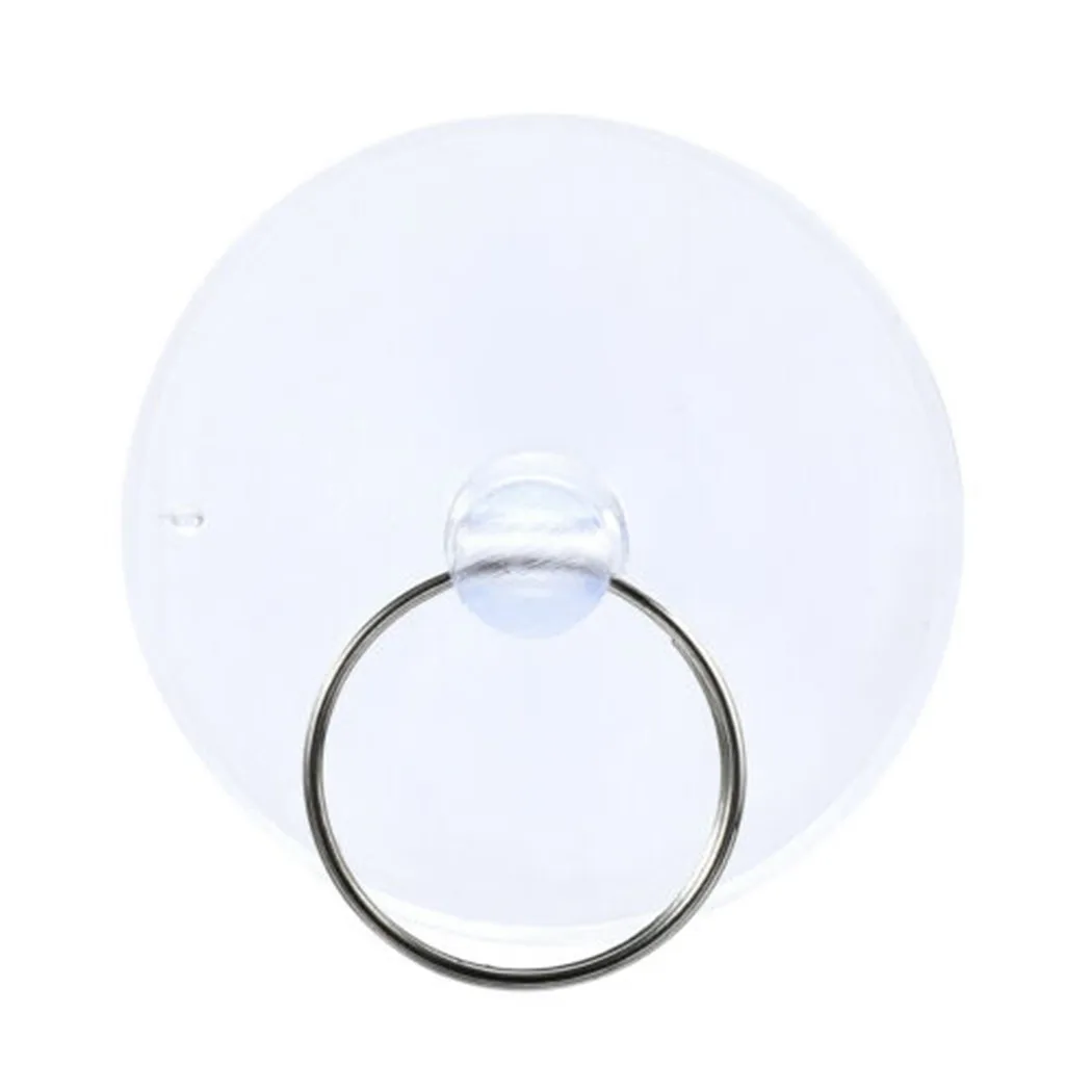 10pcs Suction Cups With Hoop Transparent Rubber Glass Suckers 25/35/45mm Diameter Perfect For Bathroom Wall Hooks