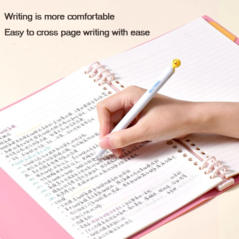 KACO B5 Loose Leaf Notebook Stationery Supplies SMILEYWORLD 40 Page 26 Hole Replaceable Core Student Schedule Planner Notebook