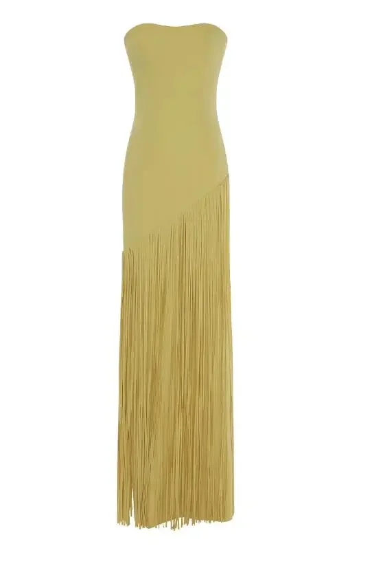 Dresses Women Cape Sleeve Vintage Slim Party Dress Temperament Autumn New Fashion Women's Tassel Decor High Waist Evening Dress view 4