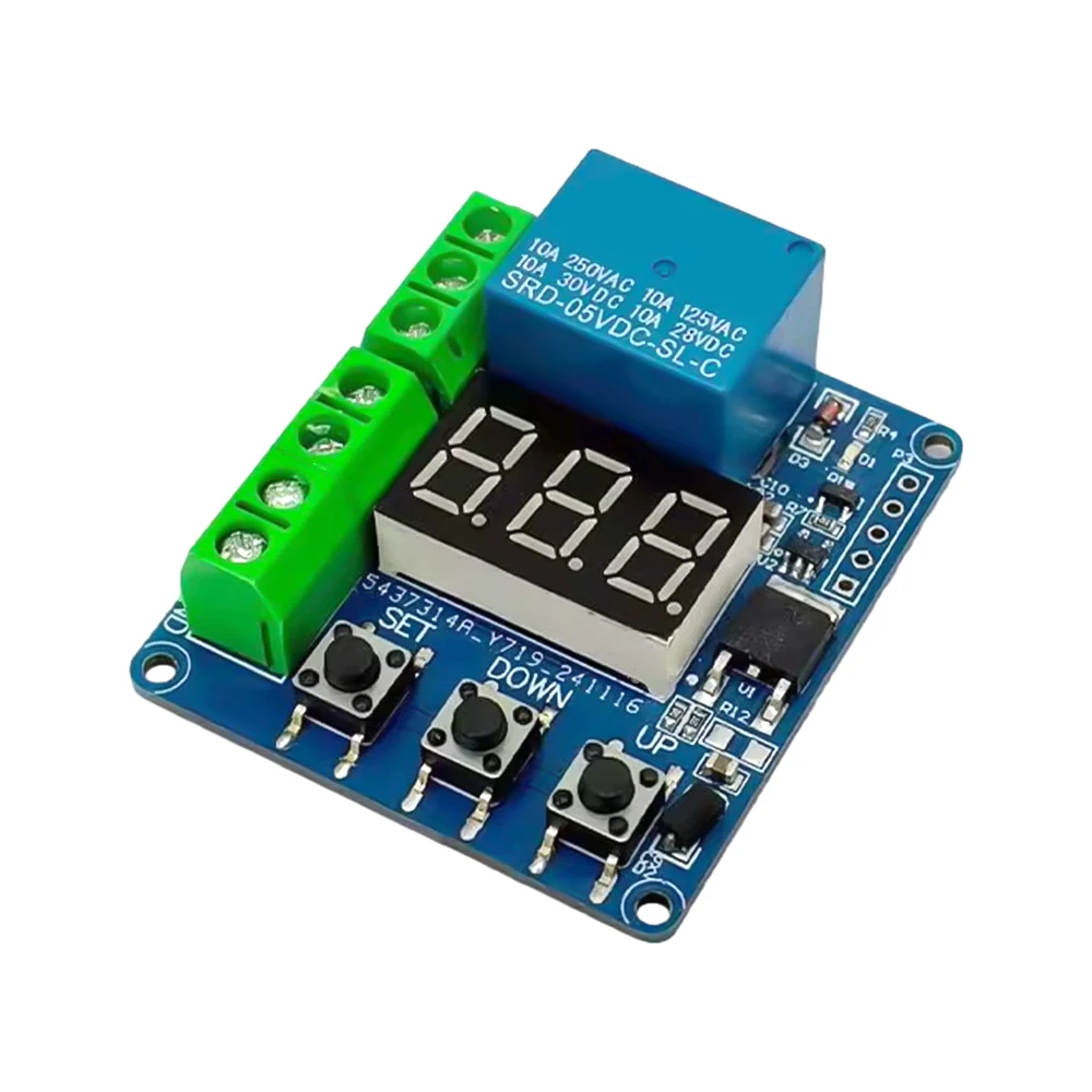 5A Overcurrent Protection Relay Module Digital Display AC Current Detection Board 5V 12V Relay Current Transformer