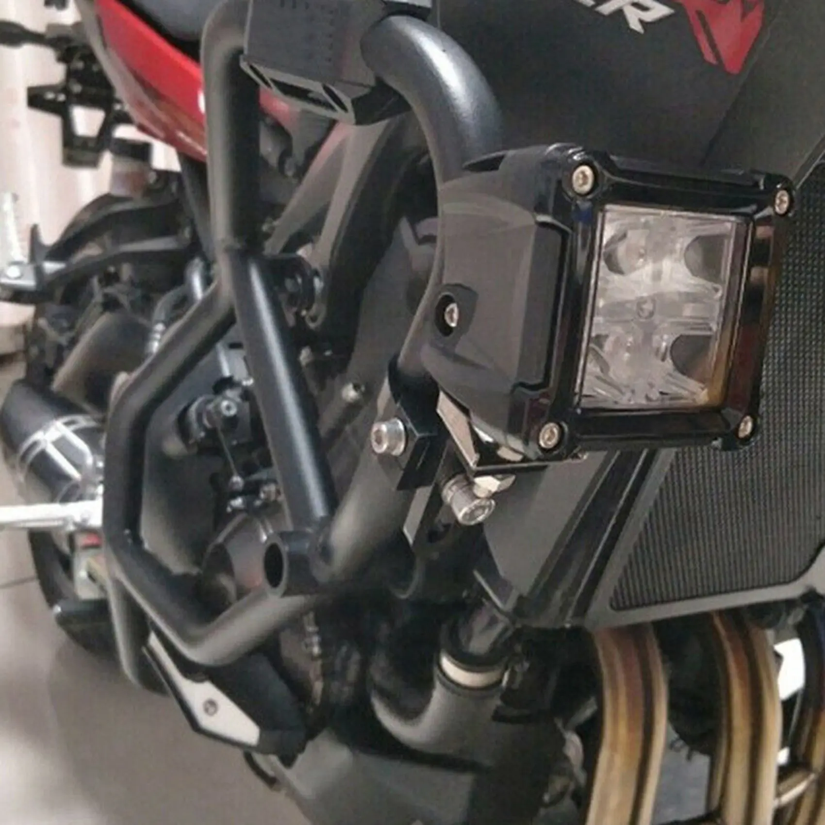 【 Store!!】 2X Universal Motorcycle Headlight Mount Bracket 50-60Mm Adjustable Headlamp Holder Fork Clamp Mount