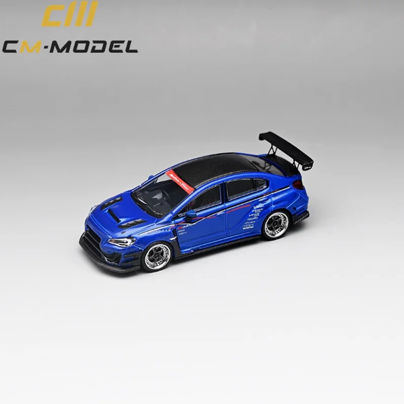 Cmmodel-varis wideBody diecast、交換用ホイール、青、1/64 sti