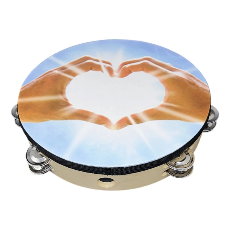 Practical Tambourine Set Percussion Tools with Curved Edges Suitable for Classroom Event and Family Performances