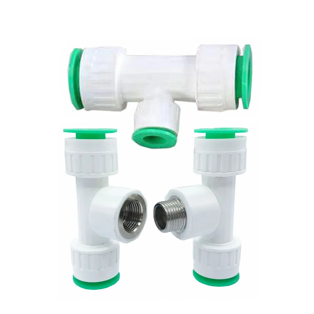 

T Shape Screw Thread Quick Connector Garden Agriculture Irrigation Water Electricity Installation PE PVC PPR Water Pipe Fittings