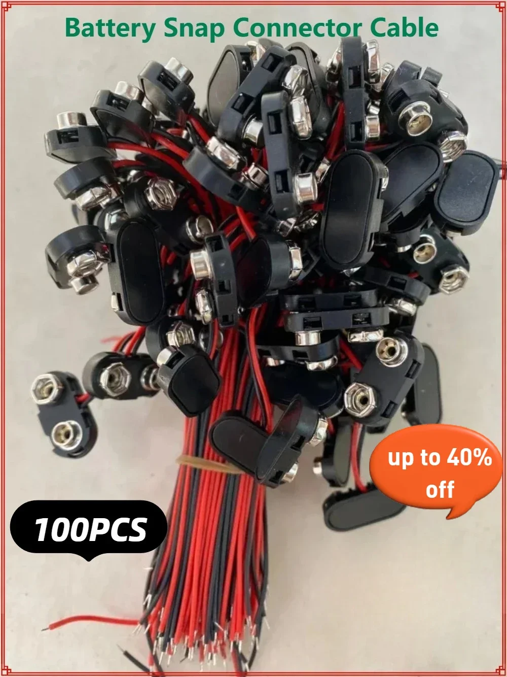 100Pcs Dc 9 Volt 9V…