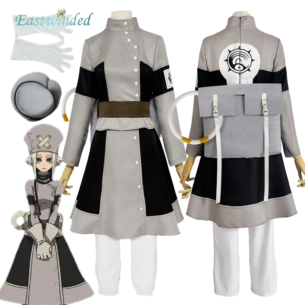 

Gachi A Kuta Aisha Cosplay Grey Dress Costume Hat Uniform Accessories Clothing Suits Disguise Halloween Outfits Carnival Party