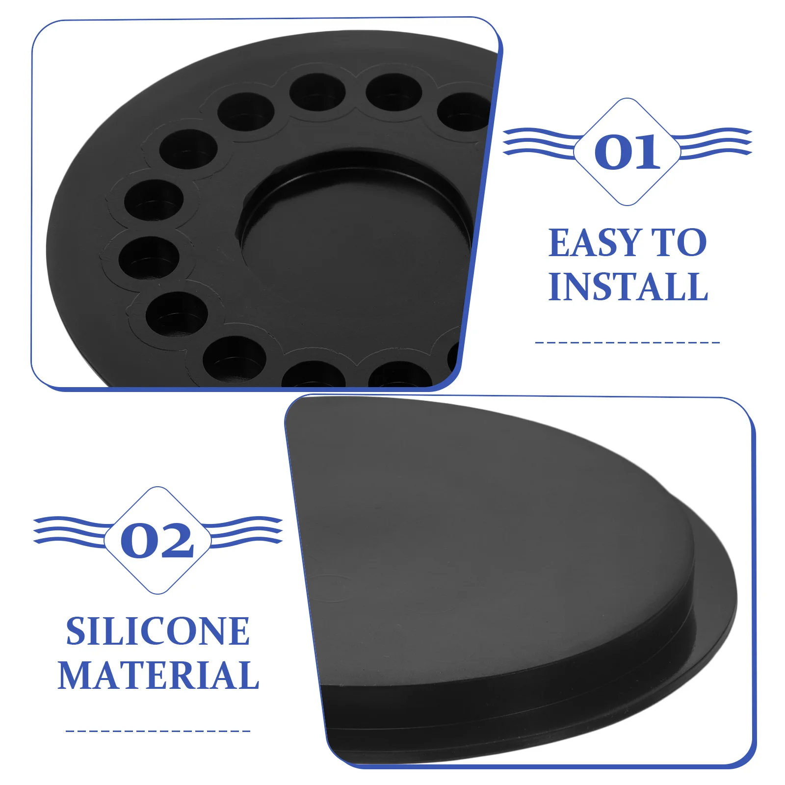 

Mute Pad Drum Mats for Practice Silica Gel Bass Noise Reduction Pads Equipment