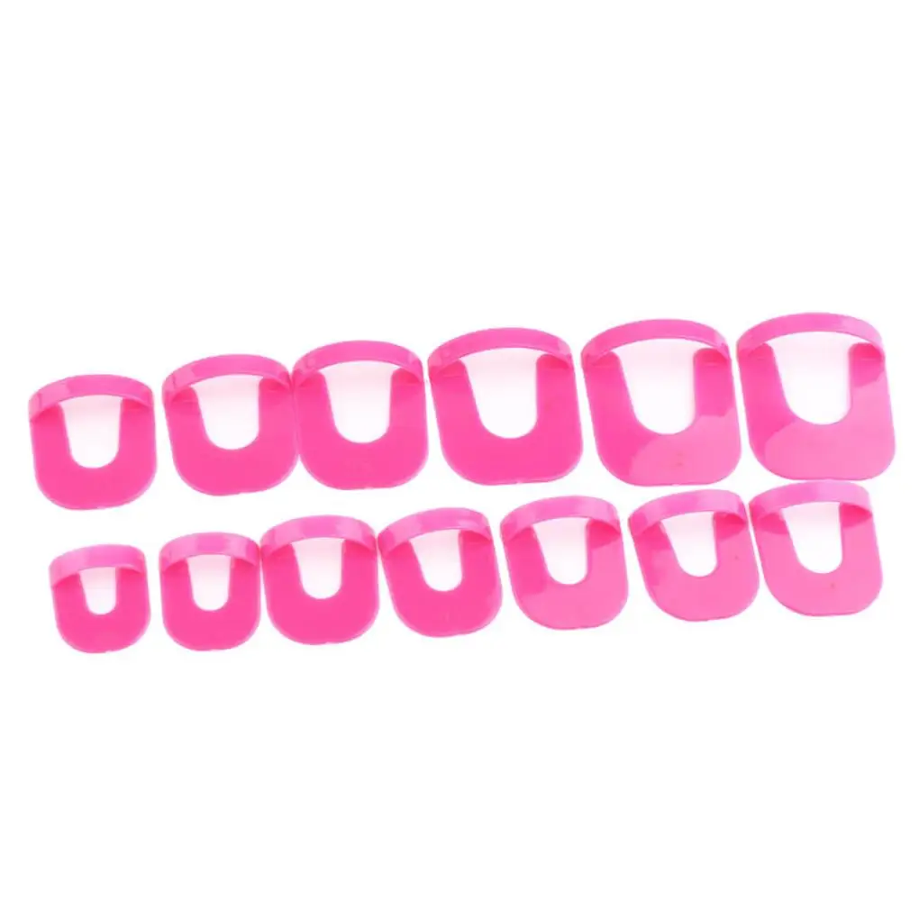 26pcs Reusable Nail Polish Stencils Pink Nail Gel Curve Shape Spill-Proof Finger Cover Sticker Nail Polish Holder