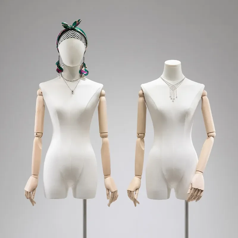 for Clavicle Flat Chest Model Props Women Clothing Store Half Body Platform Fake Human Body Mannequin Rack Display Full Body