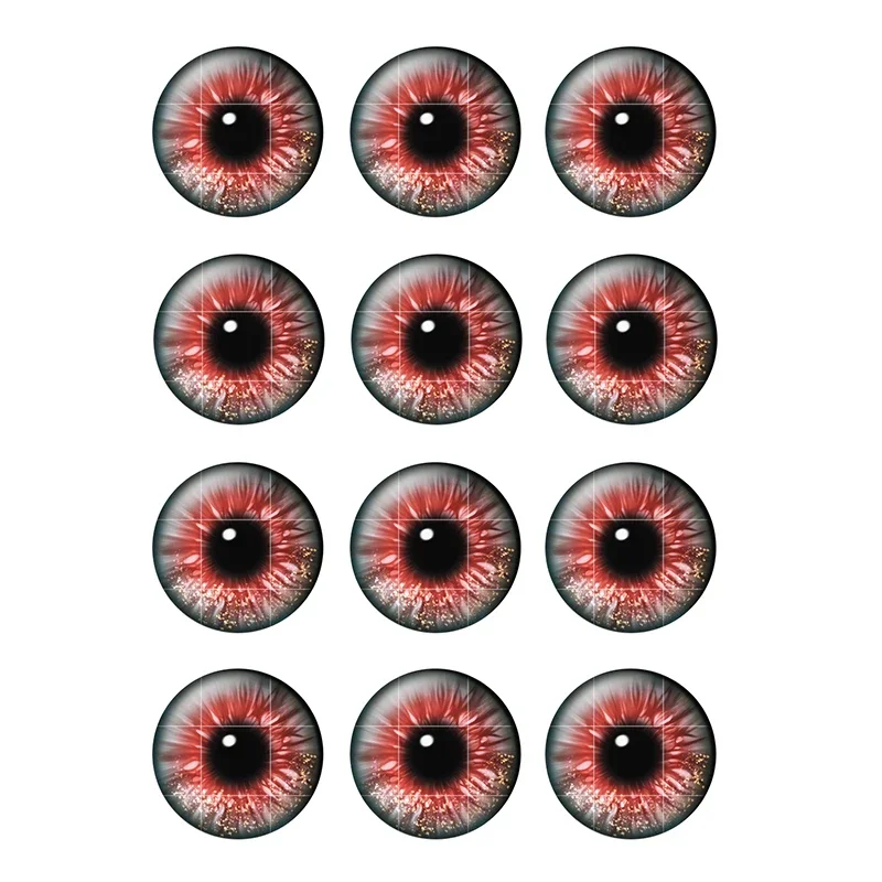 12pairs/bag14mm Eye Pupil Round Glass Eye Chips for Blyth Doll DIY Hand Made Accessories Bulk Items BT301