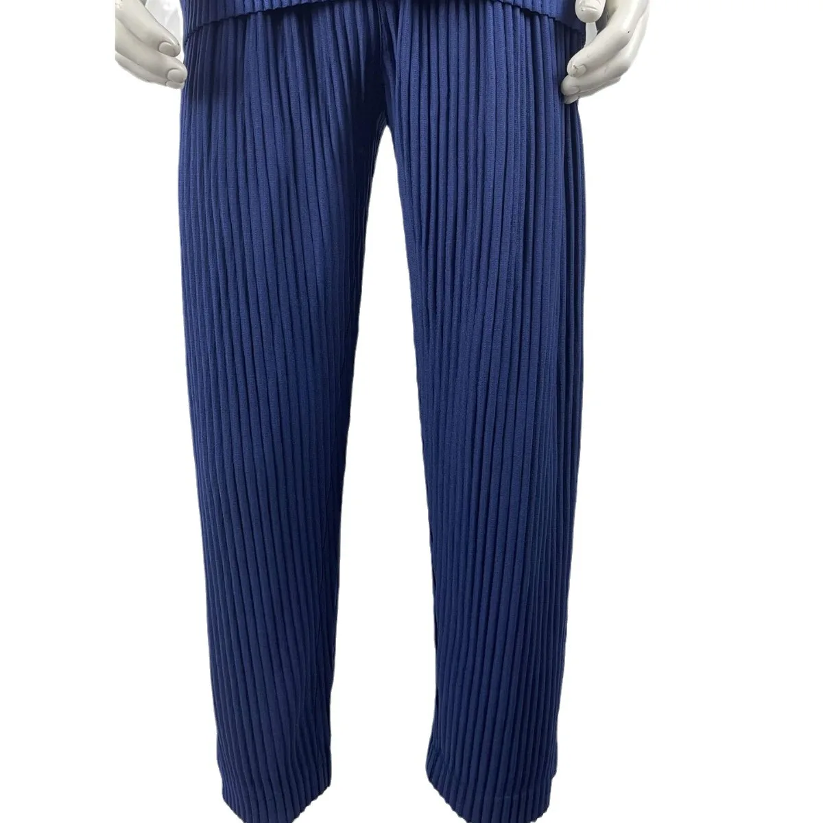 Miyake Folded 2025 New Men's Pants Spring and Summer Sagging Elastic Radish Casual Japanese Fashion Loose Nine Cent Pants