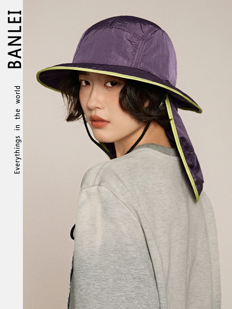 

Summer quick drying breathable bucket hat women's retro contrasting sun hat outdoor mountaineering hat
