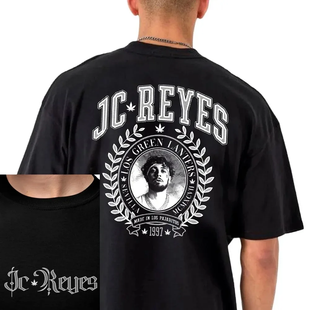 مغني الراب Jc Reyes ألبوم جولة 2025 الجرافيك تي شيرت الرجال النساء الهيب هوب موضة تي شيرت تي شيرت غير رسمي الشارع الشهير Unseix تي شيرت