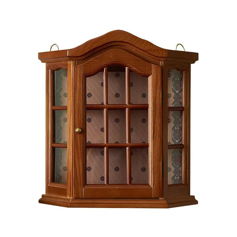 can be hung American style, solid wood floor cabinet tipping bucket door, grade hand-painted ash wood, wall-mounted shelves