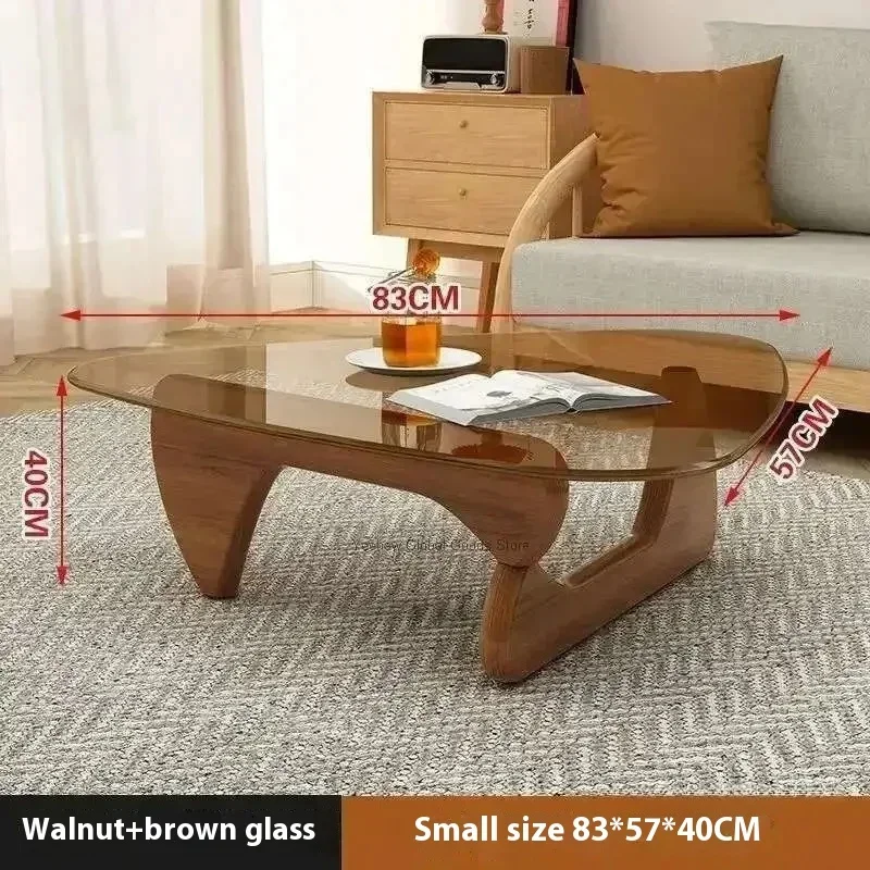 Tavolino in vetro Soggiorno Tavolini scandinavi in vetro temperato Tavolo ad angolo per balcone domestico Moderno e minimalista Nuovo