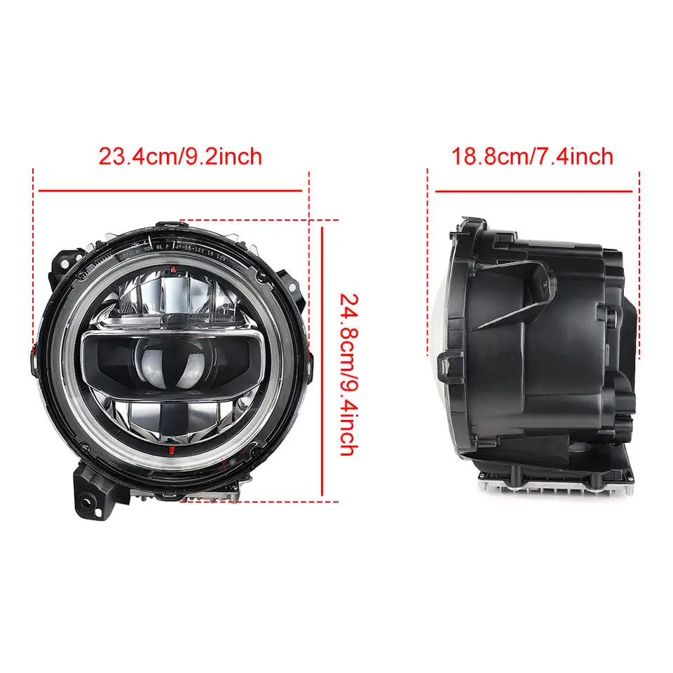 9 inch Round LED Head Light headlamp for Jeep Wrangler JL