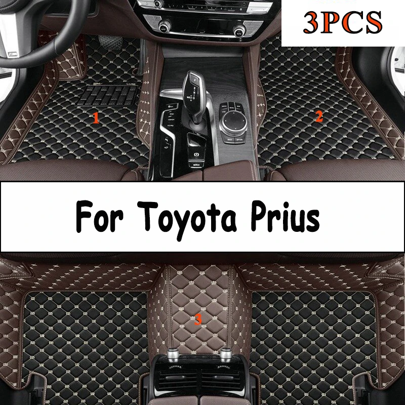 

Автомобильные коврики на заказ для Toyota Prius 2012-2017 лет, искусственная кожа, карман для телефона, ковер, аксессуары для интерьера автомобиля