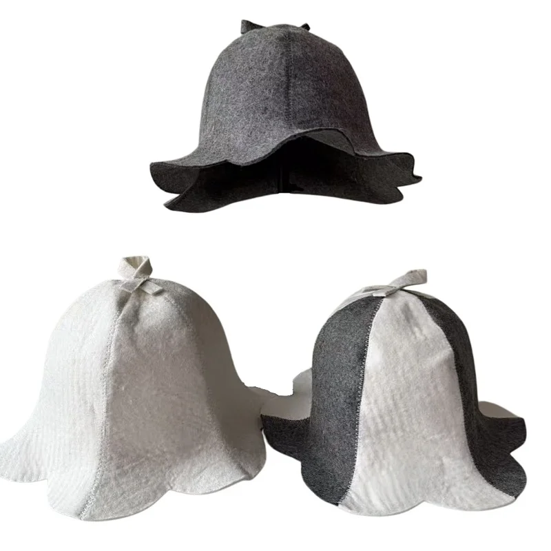 Lightweight & Breathable Wool Sauna Hat Maximum Heat Protection Sauna Cap