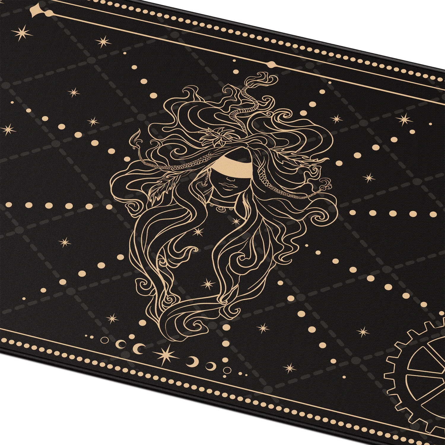 Alfombrilla de ratón Akko con tema de Tarot, teclado antideslizante de tamaño completo para juegos, alfombrilla de ratón de goma, alfombrilla para mesa, alfombrilla para ratón de escritorio de oficina, tamaño grande 90x40cm