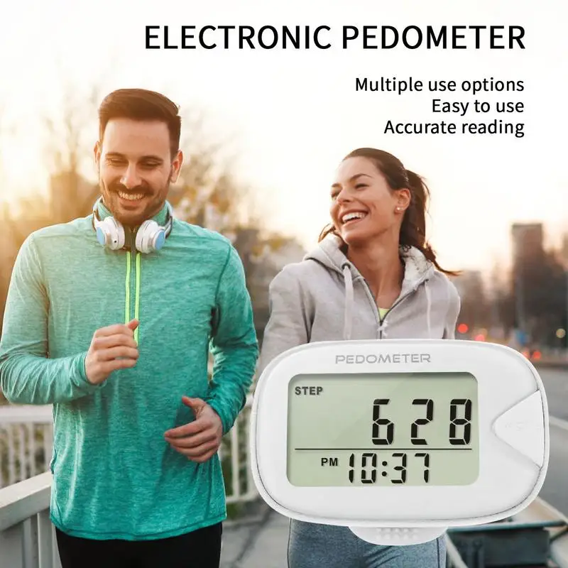 Pocket Pedometer Step Counter Multifunctional Pedometer With Clip Clip On Step Counter With Memory To Track Steps Miles Counter