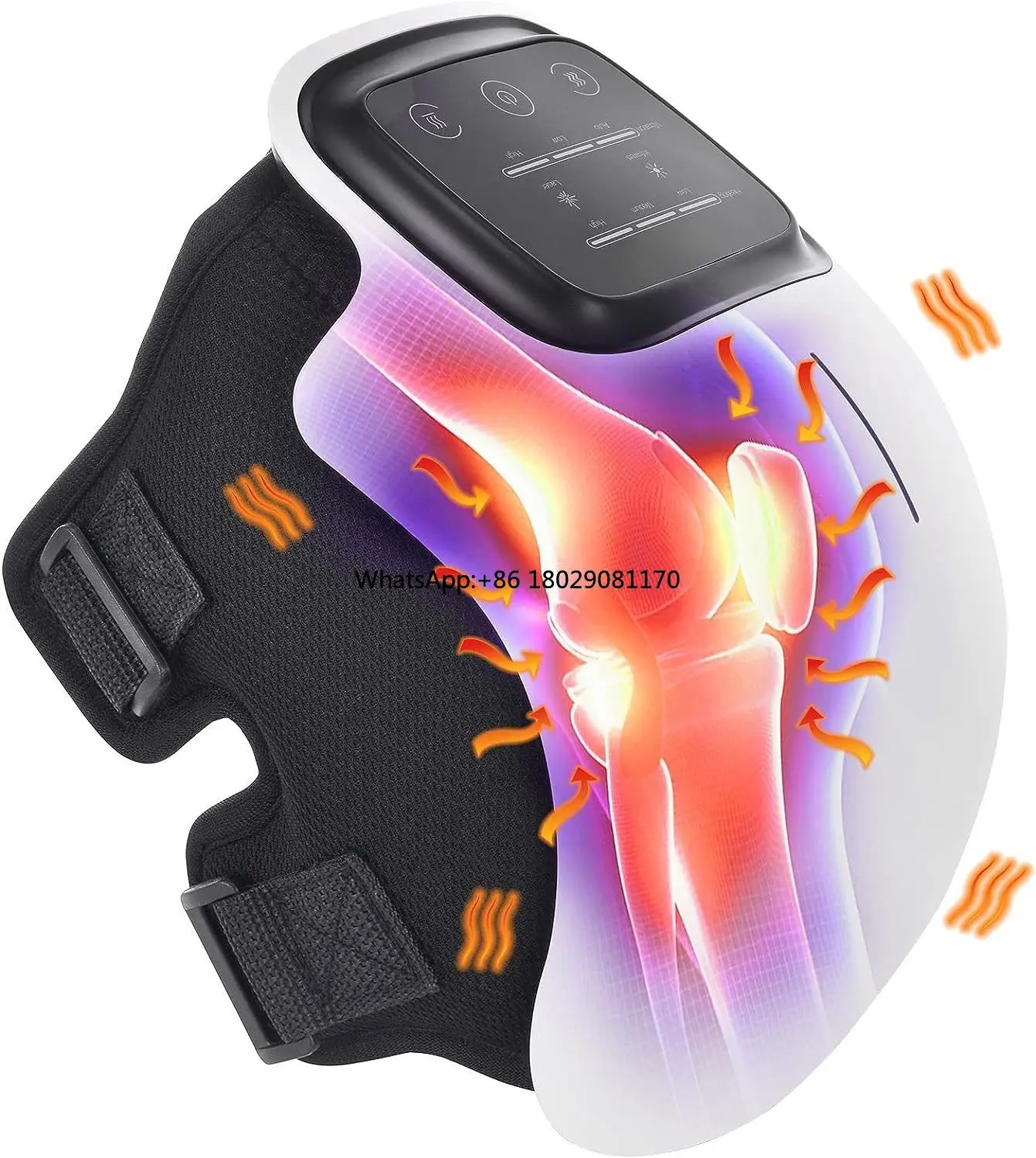 Smart Infrared Knee Joint Therapy Heating Massage Machine Pain Relief Pads Electric Knee Massager With Heat And Air Compression