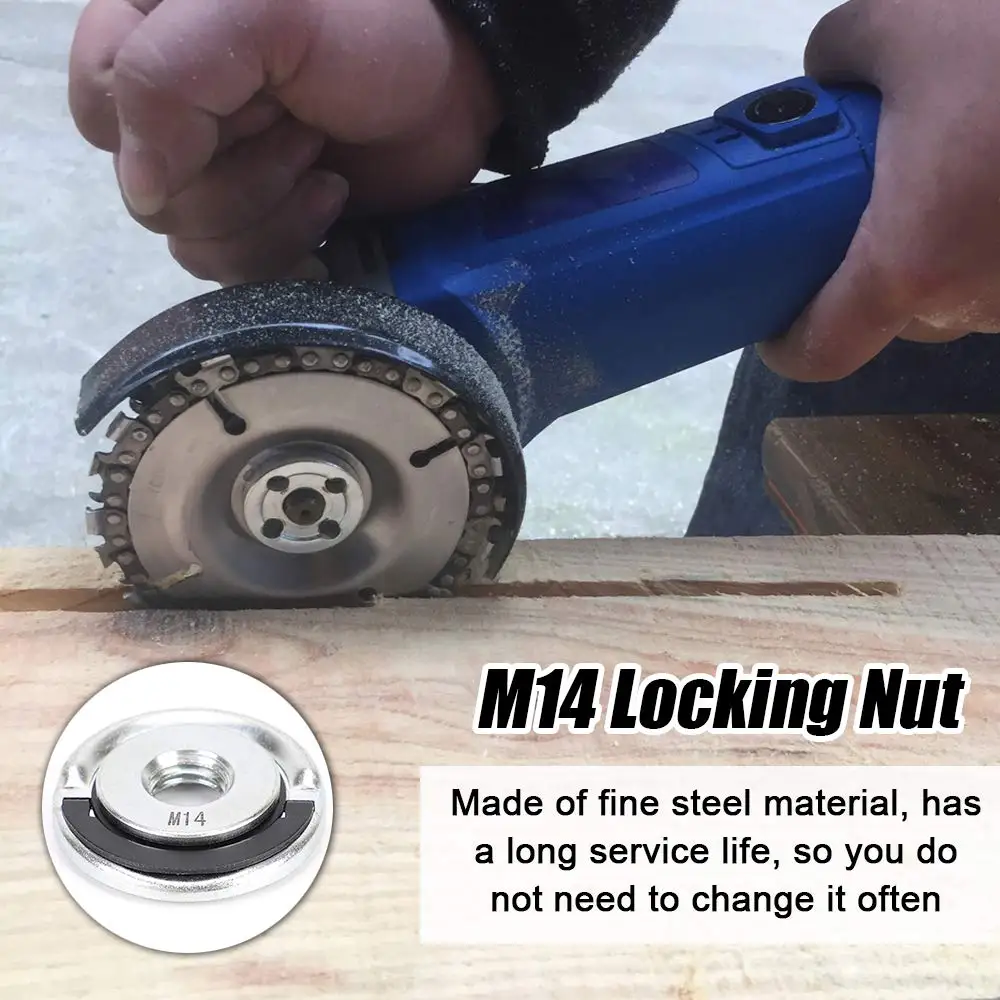 Imagem -06 - Self-locking Angle Grinder Nuts Aço Flange Nut Quick Fastening Grinder Quick Release Plate Labor Saving 45 mm M14