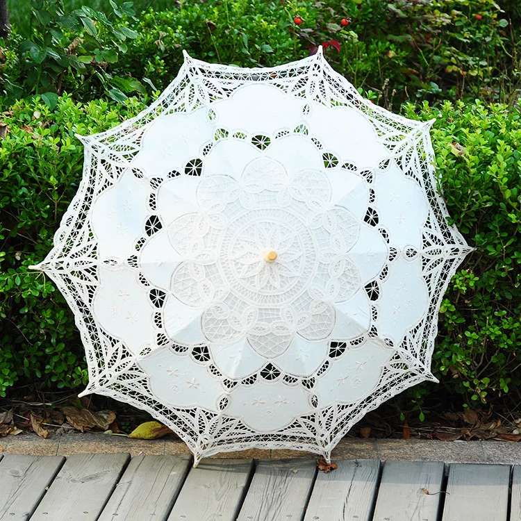Decorative cotton craft lace umbrella, lace, princess lady creative travel embroidery, photography and dance